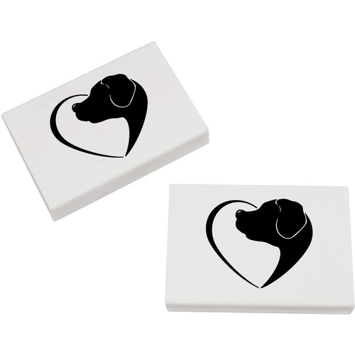 Dog heart erasers - 2, heart'