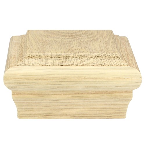 Oak box newel post - box, 90mm