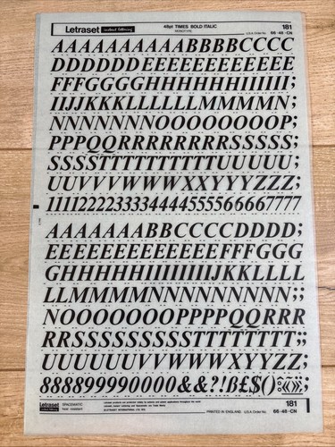 Letraset rub transfer - rub,