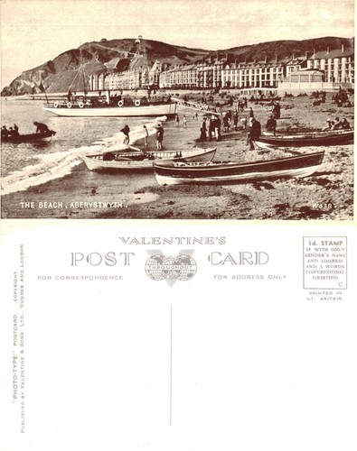Vintage postcard the beach - postcard,