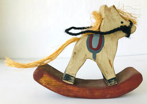 Rocking horse solid wood - horse,