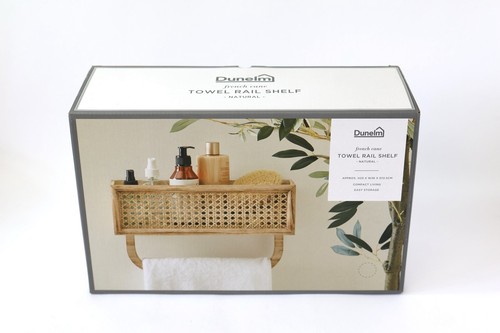 Wood floating shelf rattan - wood,