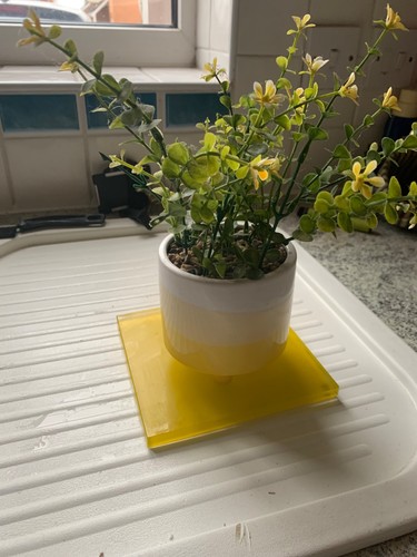 Yellow white ceramic vase - yellow,