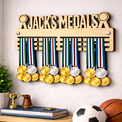 Custom name medal hanger - hanger,
