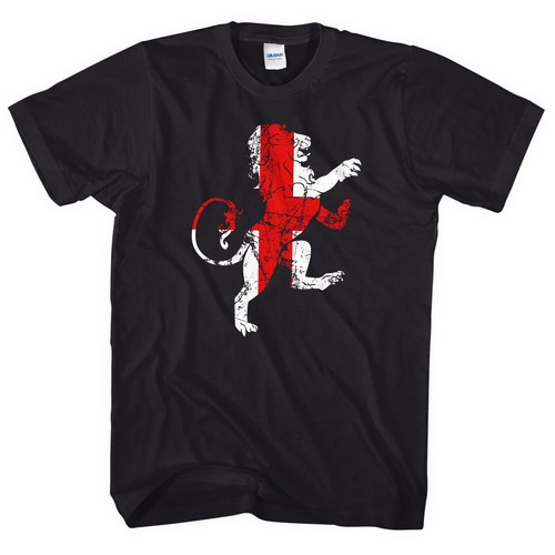 English flag distressed lion - english,