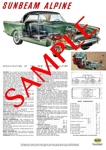 Sunbeam alpine series - alpine,