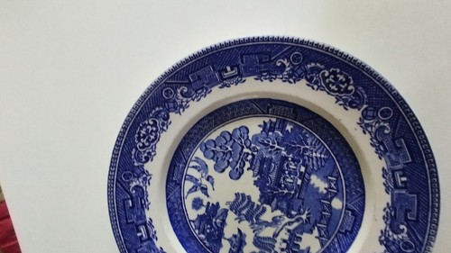 Old used vintage dinner plate - old,
