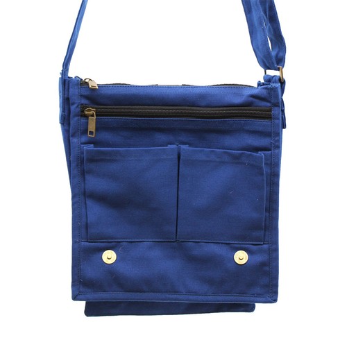 Cotton canvas bag navy blue - canvas,
