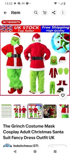 Adult the grinch costume - adult,