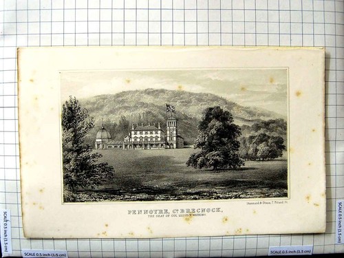 Original old antique print - original,