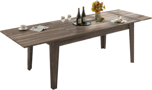 Expandable dark oak dining - dark,