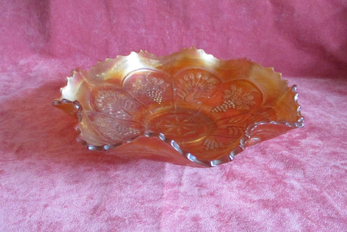 Vintage fluted carnival glass - fluted,