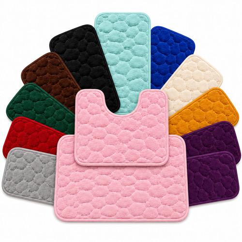 Piece bath mat pedestal set - mat,