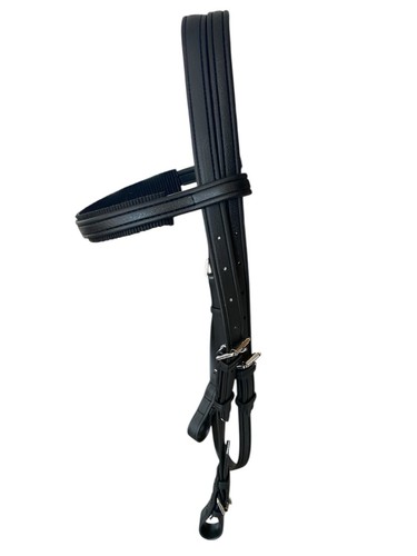 Black biothane race bridle - black,