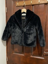 Girls black faux fur - girls,