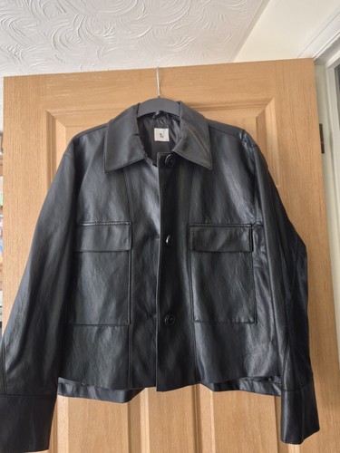 Faux leather black - tu, bomber