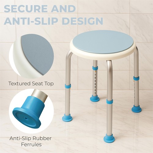 Rotating seat shower stool - rotating,