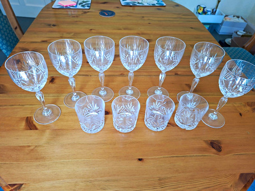 11pc clear cut glass - 11pc,