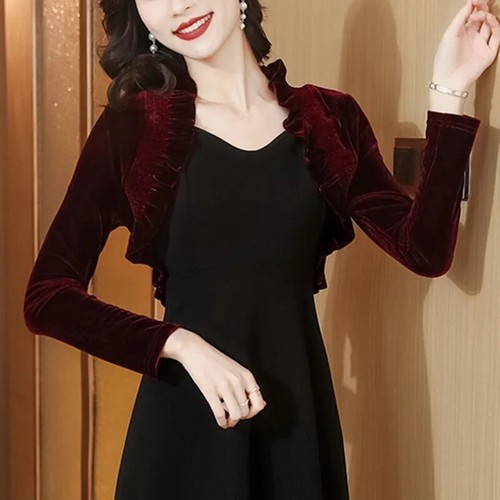Women velvet bolero - 1x,