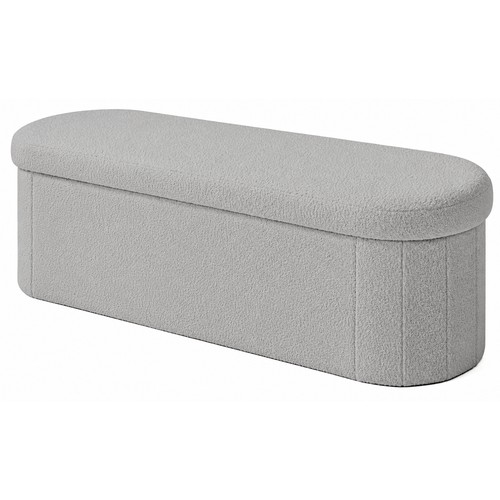 Boucle storage ottoman - boucle,