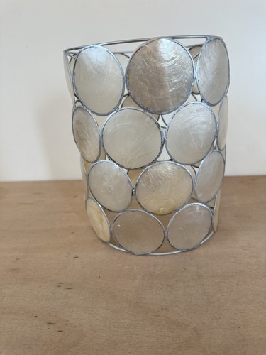 Capiz shell lampshade cream - lampshade,