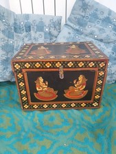 Vintage indian wooden box - vintage,