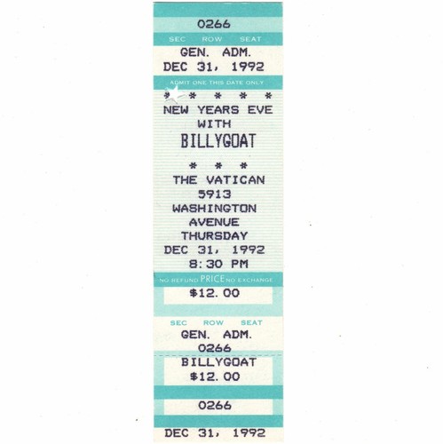 Billy goat concert ticket stub - concert,