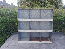 Vintage galvinised metal shelf - vintage,