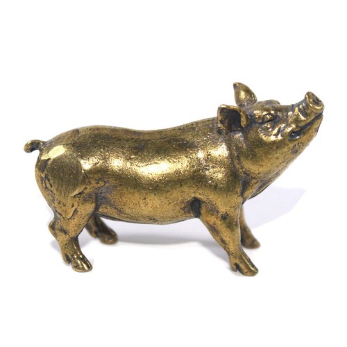 Solid brass pig - solid,