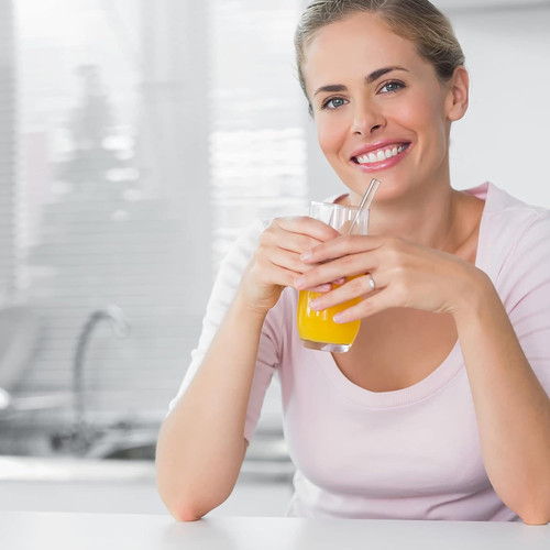 Pack clear glass straws - pack,