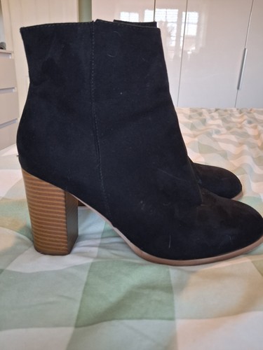 Ladies black suede asos - black,