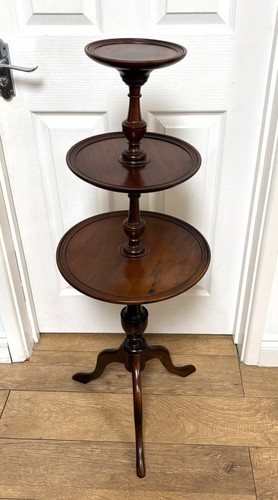 Antique mahogany three tiered - mahogany,