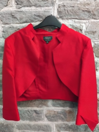 Alexon red silk - short, jacket