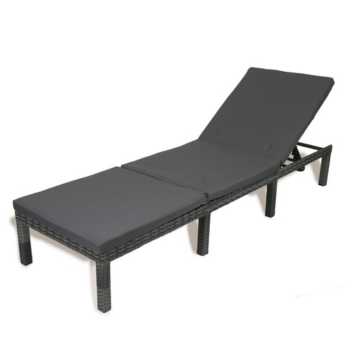 Solterra rattan sun lounger - rattan, &