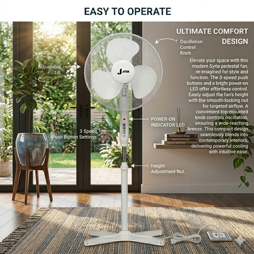 Jria pedestal fan - 16'',
