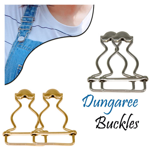 Silver bronze dungaree - silver/bronze, buckles