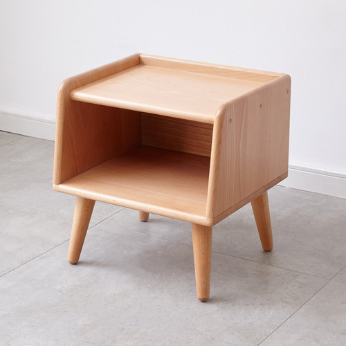 Pure solid wood bedside - pure,
