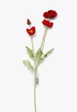 Artificial Red Poppy Flower Spray x 60cm - Wedding Home Decor Tall Stem