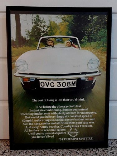 Framed original classic car - framed,