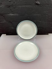 2 x Denby Jetty Blue and White Tea / Side Plates 18.5 cm Wide 2 Sets Available