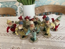 Set Of 10 Pinecone Elves Putz