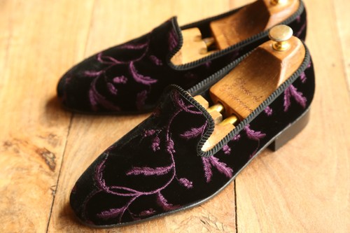 Tricker black purple velvet - tricker's,