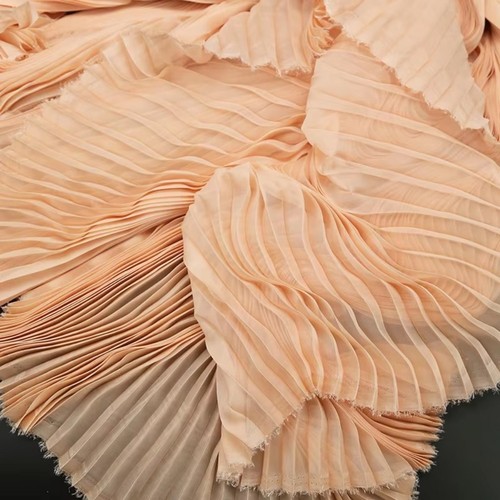 Handmade pleated organza - pleated,