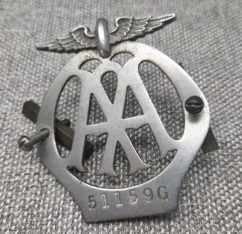 Vintage 1930s car badge - 1930s, aa