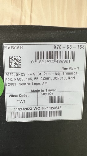 2025 fox dhx2 - 2025, coil