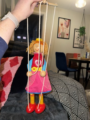 Girl marionette hand puppet - girl,