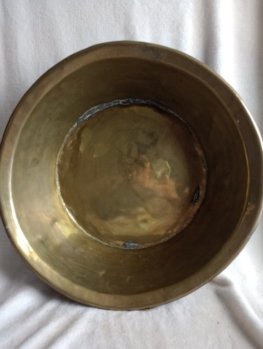 Antique large brass bowl wash - brass,