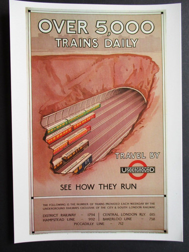 Postcard london underground - london,