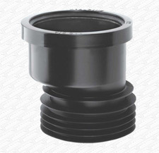 Offset Drain Adapter 4" Soil PVC Waste to Clay Cast Iron Plumbing Adaptor BLACK