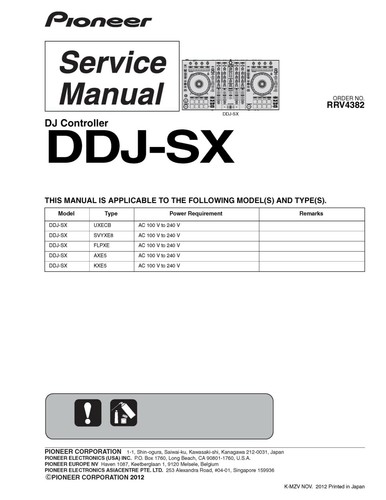 Service manual for pioneer - manual,